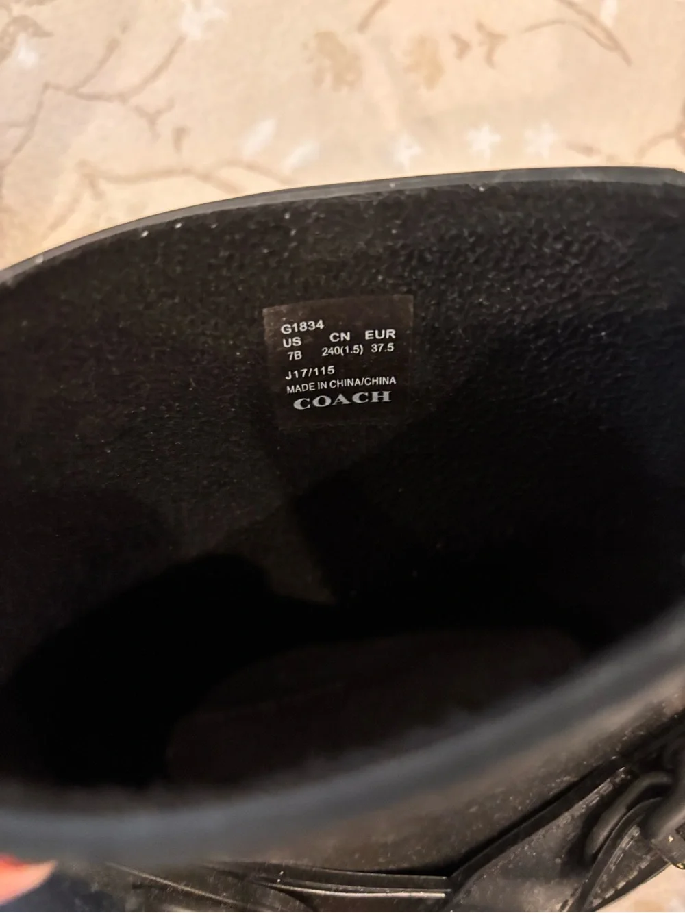 Coach Black Moto Women's Rain Ankle Boots